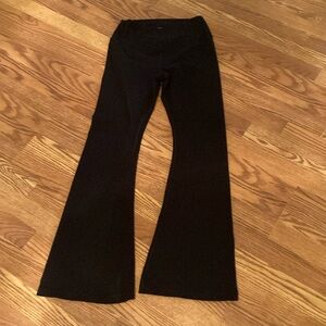 Yogalicious Lux Willow Crossover Flare Black Pant Size L